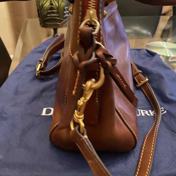 Dooney & Bourke Cameron Satchel in Chestnut. Approx measurements L12’ W5’ H9.5’. - Picture 5 of 9